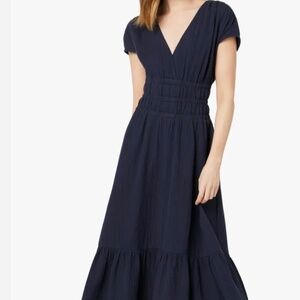 Navy Blue Joes Jeans V Neck Maxi Dress